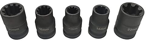 JINGFENG Brake Caliper Socket Set 5PCS Brake Pad Screw Replacement for VW Audi