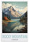 PuPLuM Canada Rocky Mountain Vintage-Reiseposter, See, 20 x 30 cm, Leinwand, Wandkunst, Poster für Wohnzimmer, Dekoration, Gemälde für Heimdekoration