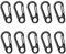 Mini Mousqueton,Mini Mousqueton Porte Clé,Boucle à Ressort en Métal, Mini Boucle de Sac à Dos en Métal,Mousquetons Porte Clefs pour Camping/Randonnée/Escalade,10 Pièces