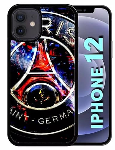 Générique Coque pour iphone 12 - Paris Foot Neon - Silicone - Noir