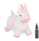 Relaxdays Unicorno Gonfiabile per Bambini, 3 Anni, Animale Saltellante, Regge 50 kg, BPA-free, con Pompa, Rosa Bianco