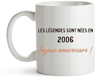 CADEAUX.COM - Mug Message Générique Année 2006 Personnalisé Magique (change de couleur avec la chaleur - Cadeau Personnalisable - Cadeau Anniversaire - Cadeau Homme et Femme - Cadeau Année