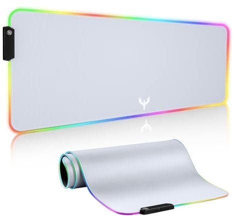 Blade Hawks BX04 Gaming Mauspad, RGB Mousepad mit 14 Beleuchtungs Modi, 800 x 300 mm Größere USB Gaming Mau Mat für Computer für PC-Büro,Arbeit,Gaming,Studium,Laptop,Computer,Zuhause-Schwarz