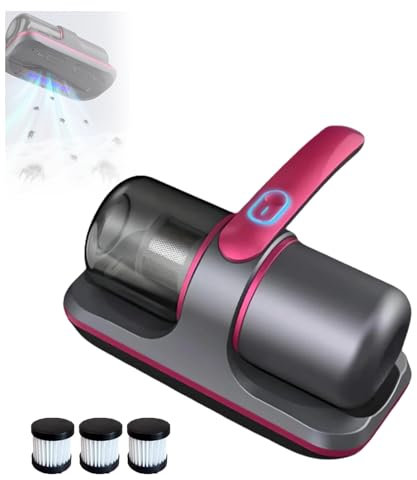 GIONAR Puresleepy Vacuum, Pure Sleepy Bed Vacuum, Bed Vacuum Cleaner Mattress Vacuum, Handheld Deep Mattress Vacuum Cleaner, Bed Cordless Vacuum Cleaner for Bedding, Sofas, Carpets (Red)