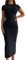 Hanaoops Summer Dresses for Women Sexy Maxi Dress Short Sleeve Bodycon Dresses Casual Long Dress Y2k Black