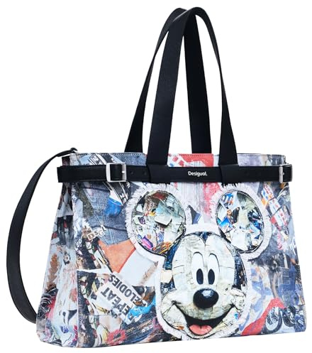 Desigual Schultertasche Umhängetasche Mickey Collage Hobart Shoulder Bag Tutti Fruti bunt
