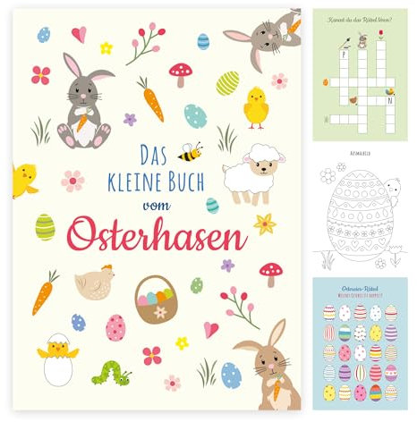 10x Ostern Mitmachbücher für Kinder von 5-8 Jahren – Das kleine Buch vom Osterhasen - Bastelbücher als Osternestüberraschung / Geschenkidee für Mädchen und Jungen – für Kita und Grundschule