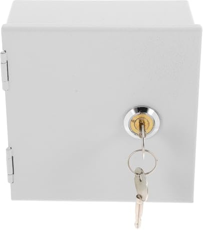 GLEAVI Edelstahl Elektrobox 12X12X2.56 Zoll Wasserdichte Außenbox Mit Schloss Anti-Diebstahl Steckdosenschutz Für Elektrofahrzeuge Und Spritzschutz