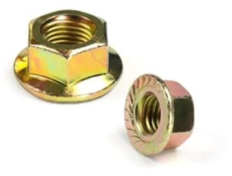 5 pezzi Acciaio grado 10.9 con zincatura colorata Filettatura fine Dado esagonale flangiato(M10x1.25 (5pcs))