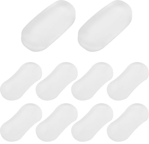 Tinoaly 10pcs Clear Toilet Seat Bumpers Set, 2 Sizes Strong Adhesive Toilet Seat Bumpers Lid Buffers Replacement Parts Accessories for Home Hospital Hotel