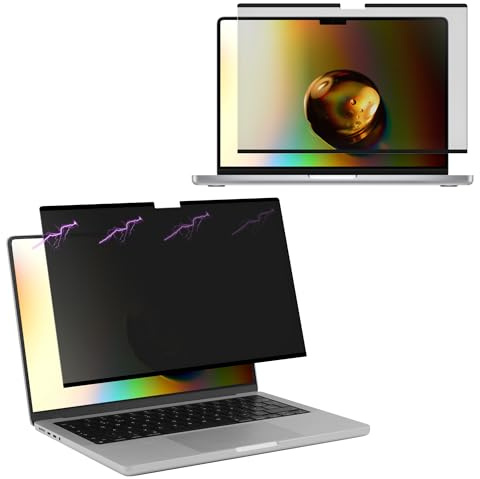 kwmobile Laptop Privacy Screen for Apple Macbook Air 15 M4 2025 A3241 - Magnetic Computer Privacy Screen Shield - Laptop Monitor Protector - Anti Glare Blue Light Blocking