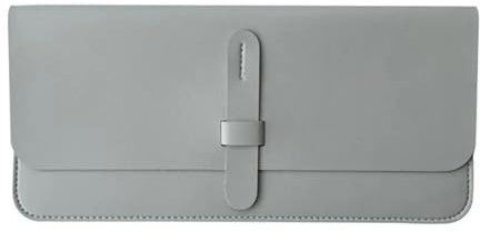 Aufbewahrungstasche PU-Lederhülle for kabellose Tastatur, tragbare Tastaturtasche, staubdicht, stoßfest, Schutzhülle(Grey)