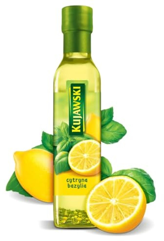 Rapsöl mit Zitrone & Basilikum 250ml - Gewürzöl Würzöl für Salate - Öl Kujawski
