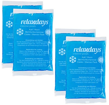 8 x Kühlpads, Kalt-Warm-Kompressen, 9 x 15 cm, Erste Hilfe, wiederverwendbare Gelkühlkompressen, blau