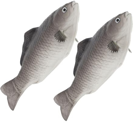 Veemoon 2 Stück Künstliche Fische Barsch Dekoration Realistische Aquarium Figuren aus Langlebigem Material Vielseitige Fotorequisite und Küchendekor