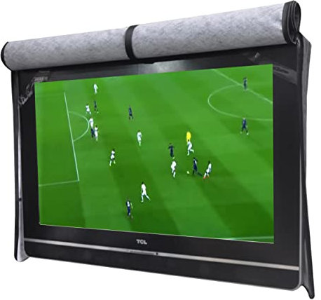acoveritt Outdoor 50 TV Set Cover,Scratch Resistant Liner Protect LED Screen Best-Compatible with Standard Mounts and Stands (Black)