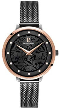 Pierre Lannier Femme Analogique Quartz Montre avec Bracelet en Acier Inoxydable Massif 045L988