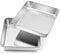 Herogo 8 inch Cake Tin Set of 2, Stainless Steel Square Cake Tin for Baking Roasting, Brownie Pan Bakeware Set for Wedding, Healthy & Non-Toxic, Brushed Surface, Dishwasher Safe, 20cm