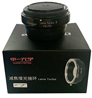 Zhongyi Mitakon Mitakon Objektiv Turbo Adapter Mark II für Canon FD Objektiv auf Fuji X Mount Kamera