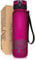 Bodhi Tree Trinkflasche 1L, hygienischer Deckel mit Sicherheitsclip, leichte langlebige Sportflasche, 1-Klick-Öffnung, umweltfreundlich, geschmacksneutral, ideal für Outdoor, Fuchsie