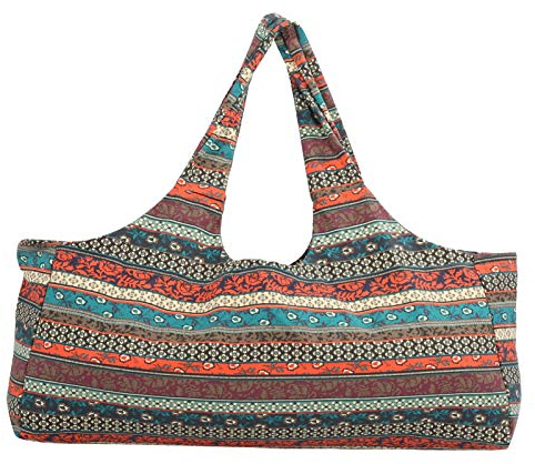 lyrlody Große Yogatasche mit Reißverschluss, Yogamattentasche, Sporthandtasche, Damen, Reisetasche, Multifunktions-Sporttasche, Yogamatte, Tragetasche, Bunt