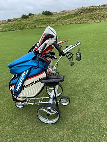 Astek Elektrischer Golftasche, mit Sitz, ferngesteuert, silberfarben
