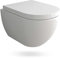 Alpenberger Dusch WC Spülrandlos Keramik Toilette mit Schallschutz | Taharet WC Kloschüssel | Softclose Toilettensitz | Toilettenschüssel Nano | Hänge WC Set Passend Geberit