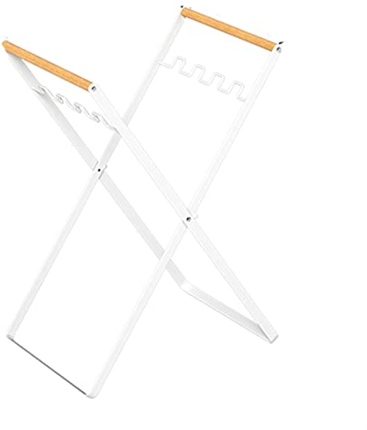 Cubo basura Clasificación al aire libre Bote de basura Camping plegable Camping Picnic Rack Portátil Hogar de la bolsa de basura creativa, Blanco / Negro Cubos de basura de reciclaje ( Color : Blanc )