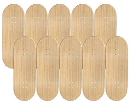 10PK Maker Series Maple Wooden Fingerboard Deck, Unbranded - 32mm x 97mm - Teak Tuning Fingerboards