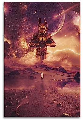ANUBIS Poster, dekoratives Gemälde, Leinwand, Wandposter und Kunstdruck, modernes Familienschlafzimmer-Dekor-Poster, 30 x 45 cm