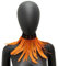 MoreChioce Gothic Federkragen Halsband, Natürlichen Feder Halsband Federboa Choker Kragen Halloween Schal Cape für Frauen und Mädchen Party Glamour Kostüm Party,Orange
