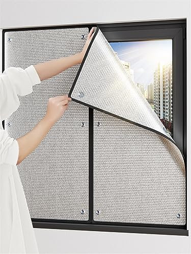 NEPHRA Sun Room Heat Reflective Window Film, 6mm Aluminum Foil Insulation Foil, Thermal Window Film, For Conservatory Roof Bathroom Blinds Window House Patio (Size : 80x100cm)