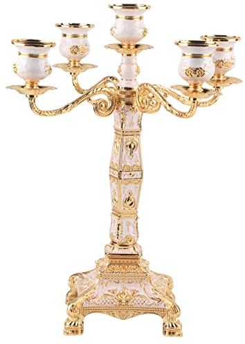 UIYIHIF Kerzenhalter aus Metall Im Europäischen Stil, Hochzeitskerzenhalter für Weihnachten, Kirche, Hochzeit, Party, Urlaub, Tischdekoration, Heimdekoration