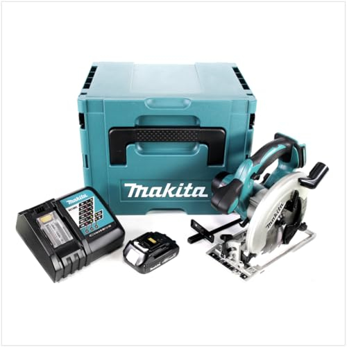 Makita DSS 611 RY1J - Sierra circular con batería (18 V, 165 mm, incluye batería de 1,5 Ah, cargador)