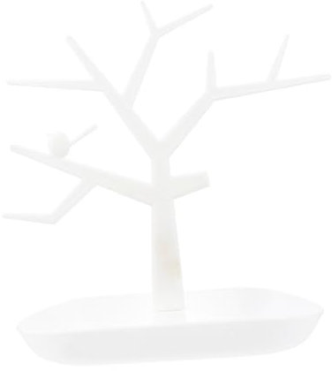 ABOOFAN Présentoir à Bijoux En Métal Support De Rangement Pour Bijoux Arbre Design Romantique Fer Blanc Pour Maison Colliers Boucles D'oreilles Bracelets