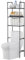 QIUFEN Mensola portaoggetti per bagno, Sopra Scaffale per lavatrice, 3 Livelli, Mobile Sopra wc, Salvaspazio Mobiletto Bagno, Nero