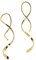 Spiraldraht Ohrringe für Frauen,Lange Spiral Einfädler Durchzieher Ohrringe Damen für Muttertag Weihnachten Geburtstagsfeier (gold)
