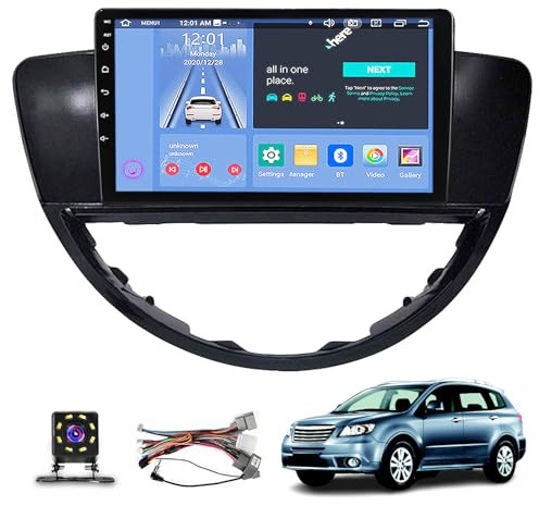 AZUIQIMENG Radio Android Car Stereo Per Subaru Tribeca (2007-2011), sistema di navigazione automatica touch screen da 9 pollici con GPS WiFi Bluetooth FM Mirror Link + telecamera di backup(Quad Core 1