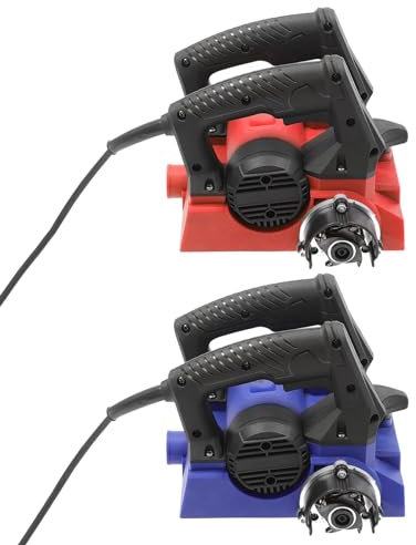 WooDerson Elektrische Wandhobelmaschine 1300W 220V, Hobelbreite 15cm, Hobeltiefe 1-4mm, 21 Klingen, Länge Des Netzkabels 3m, Wandschleifer Für Spachtelmasse Tünche Stuckwänden usw (Schwarz+Rot)