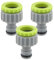 Anseom 3 Piezas Conectores de Grifo De Jardín, Racor de Grifo Hembra Plástico ABS Conector Universal, Adaptador para Unión de Grifo con Manguera 1/2 pulgadas 3/4 pulgadas BSP 2 en 1 Adaptador de Grifo