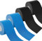 NELLHOMY Kinesiology Tape, 4 Rollen Kinesiotapes Sport Tape 5cm x 5m, Elastisch & Wasserfest Physio Tape Knie Tape für Schulter, Rücken, Knie, Ellenbogen und Nacken, Blau + Schwarz