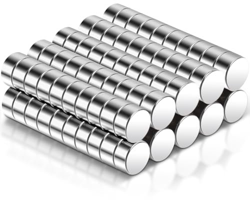 Aenienoe 100 Stück Neodym Magnete Mini Stark Magnet Klein Rund Magnete für Pinnwand Magnettafel Kühlschrank Whiteboard Handwerk Fotos 4x2mm