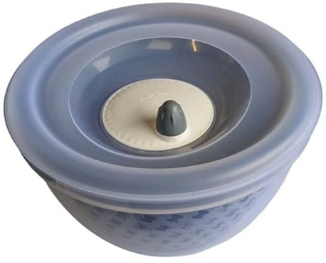 Best House Salad Spinner & Locking Lid, Small Salad Washer and Spinner, Lettuce Spinner with Vegetable Fruit Washing Basket and Serving Bowl, Household Fruit Drainer Salad Dryer (Pack of 1, Gray)