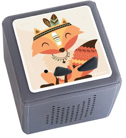 nordroom® Schutzfolie Isvik Aufkleber kompatibel mit Toniebox, passgenau und selbstklebend auf hochwertiges Kratzfestes Vinyl, mit Fuchs Tiere, Schutzcover Musikbox, Witterungsbeständig