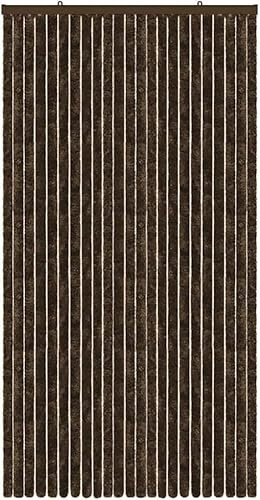 Susanna Home Tenda Antimosca Antirumore Caduta Pannello Porta Finestra Casa in Ciniglia (MARRONE, 120X230)