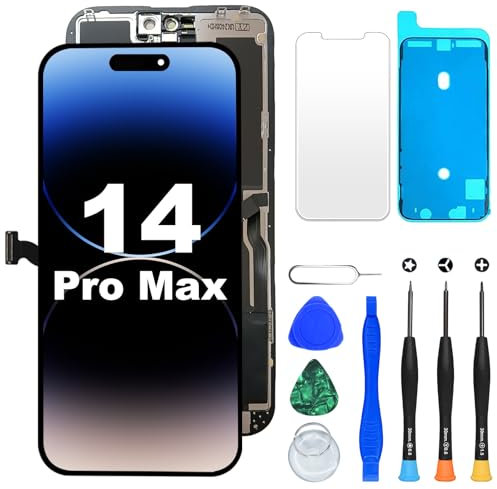 DIGI4U LCD for iPhone 14 Pro Max Screen Replacement, 6.7'' [True Tone][3D Touch][Small Notch] Screen for iPhone 14 Pro Max Display Digitizer Assembly, with Repair Tools for iPhone 14 Pro Max LCD