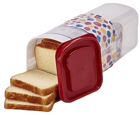 Kissmii Caja de Pan Transparente Soporte de Plástico para Almacenamiento de Tostadas Frescas con Tapa Recipiente para Almacenamiento de Pan,D