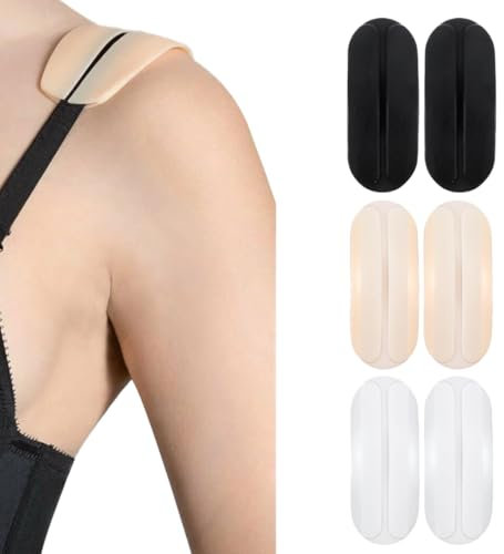 XYTAHDM 3 Paires Anti Glisse Bretelles Soutien Gorge,Sangle De Soutien Gorge Coussin,D'épaule Protège-Épaules Pads,Soulager la Douleur Aux Épaules(Mini taille)