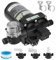12V DC Automatic Water Pump, 6GPM 70PSI RV Fresh Water Pump, Booster Pump, Self-Priming Diaphragm Wa-TER Pump with Pressure Switch and Strainer for Camper, Van, RV, Marine, Yacht, Caravan