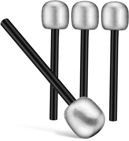 EPIGEIST 4stücke Mikrofon Requisiten Aus Kunststoff Realistische Spielmikrofone Für Bühnenauftritte Party Und Karaoke Requisiten Leicht Und Robust